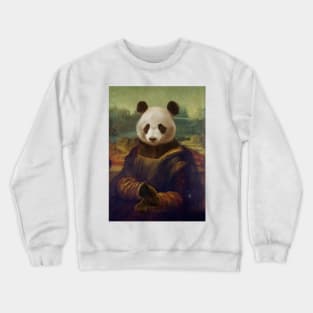 Mona Lisa Panda Crewneck Sweatshirt